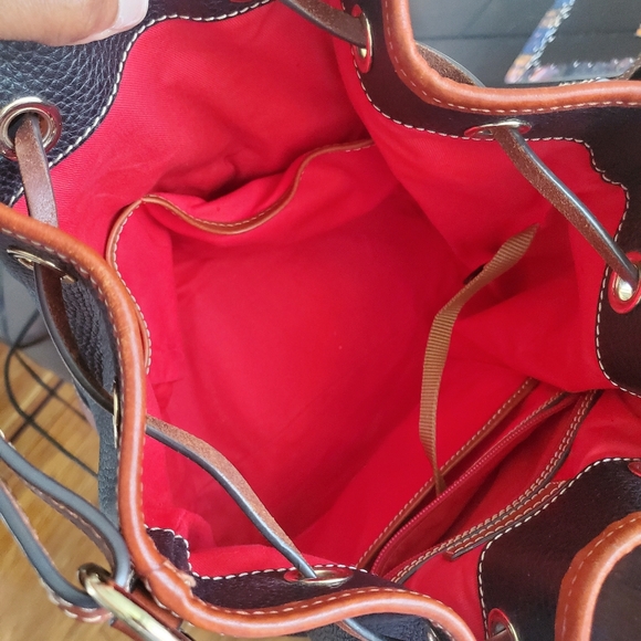Dooney & Bourke Drawstring Leather Bucket Bag - Picture 5 of 8